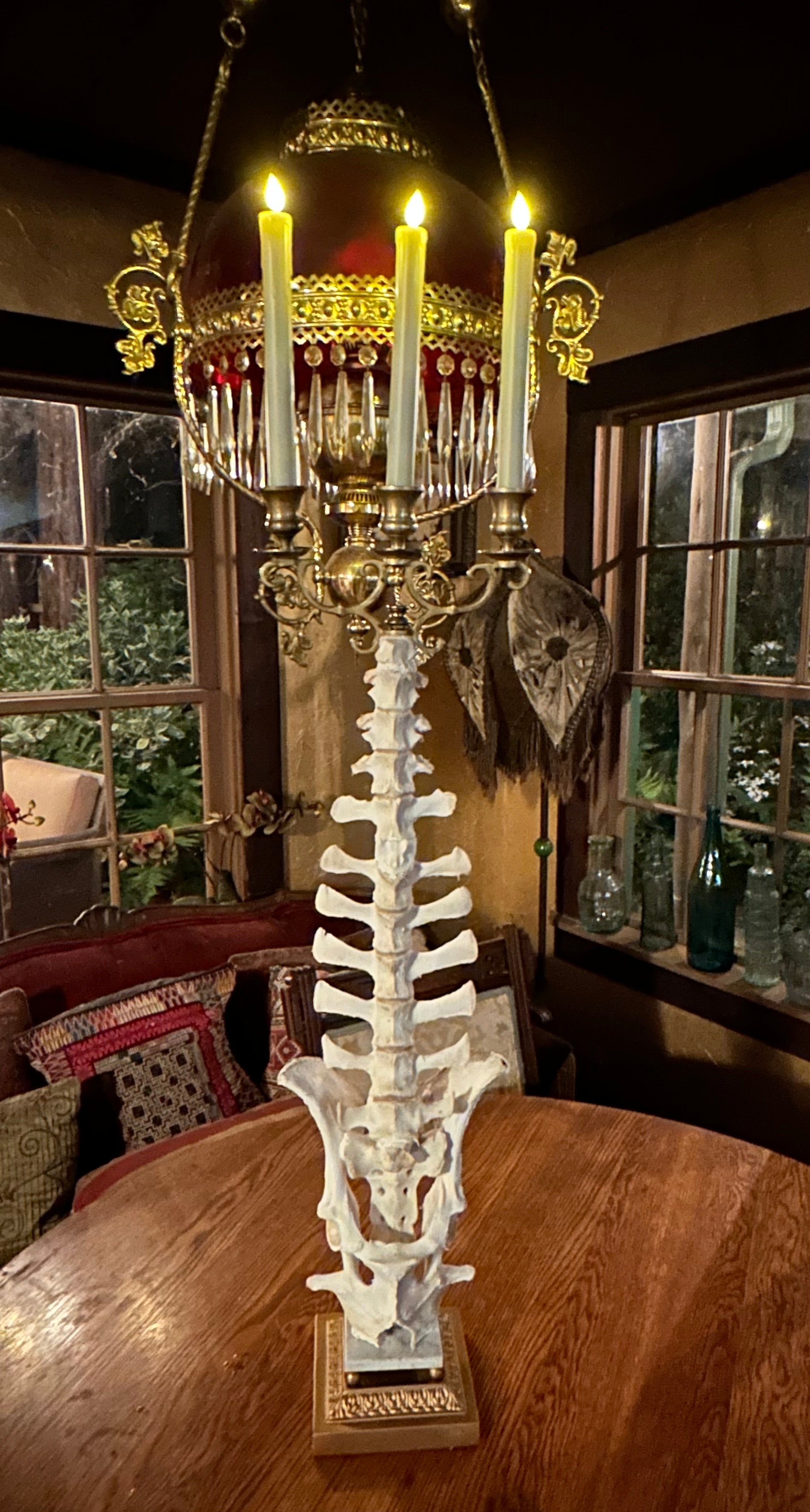 Sheep Spine Brass Candelabra